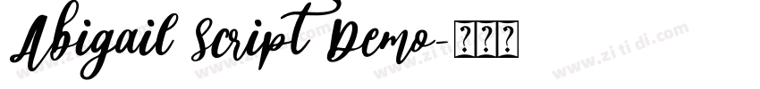 Abigail Script Demo字体转换